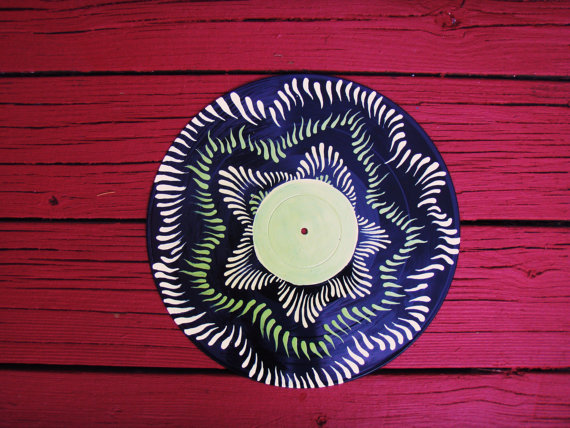 Retro Recycled Vinyl Record Wall Art