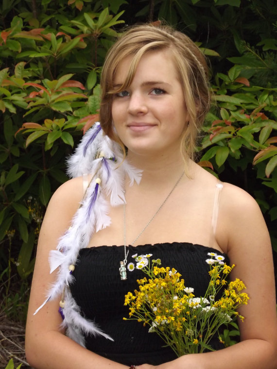 White Feathered Headband