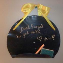 Recycled Record Black Board