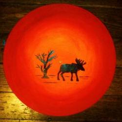 Moose and Tree Painting