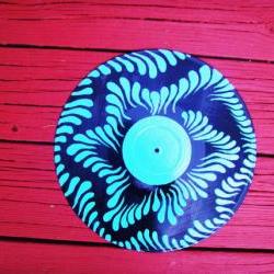 Blue Original Recycled Vinyl Record Wall Hang
