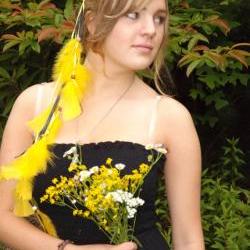 Yellow Feather Headband
