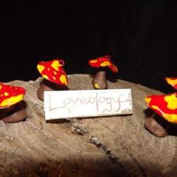 Ten Mushroom Pendents