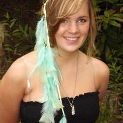 Light Blue Feathered Headband